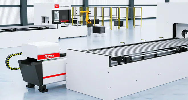 Linie debitare laser + sudură robotizată